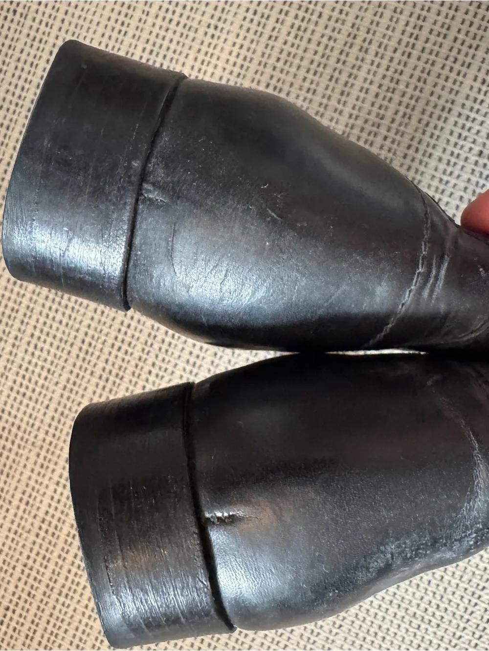 Frye Women's Black Button Tall Pull-on Riding Leather Ext. Calf Boots Sz 7B